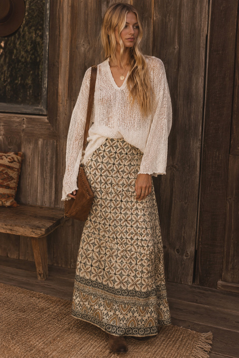 Liz Claiborne Dresses & Skirts - Peasant Boho hippie vibes Liz Claiborne maxi skirt Size Large career office
